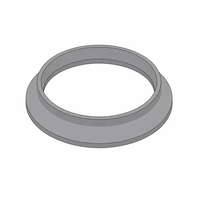 Digitaal model van een PVC ring met kraag