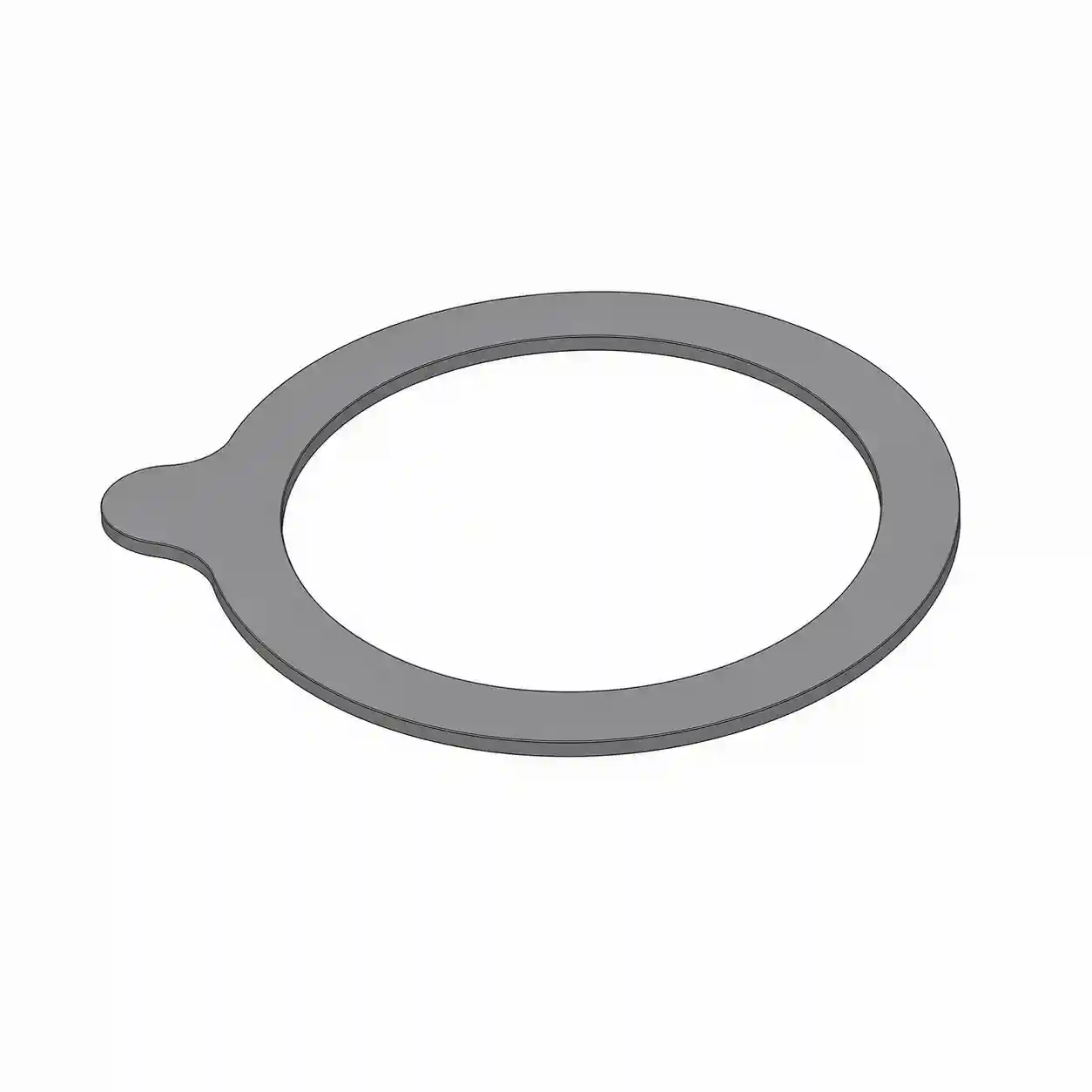 Digitaal model van een rubber ring met lip