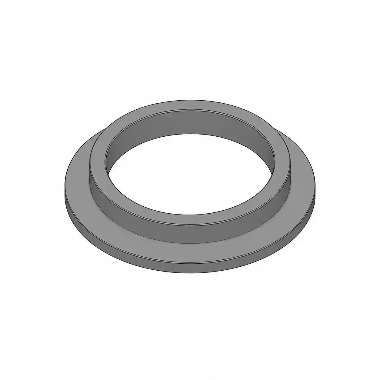 Digitaal model van een Teflon ring met kraag